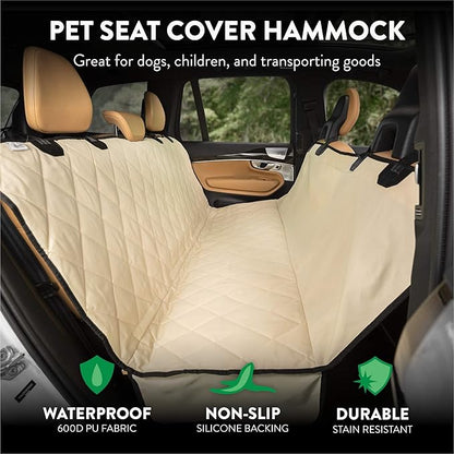 Plush Paws Products Premium Rear Car Seat Protector w/ Hammock