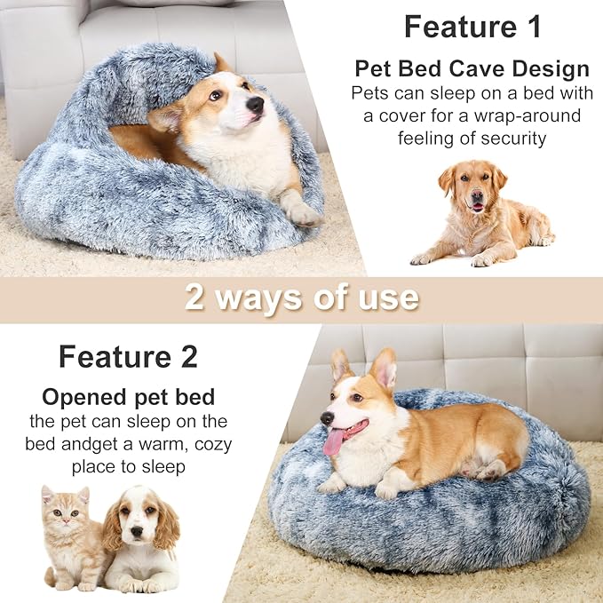 Calming Dog Beds for Small Dogs 25inch