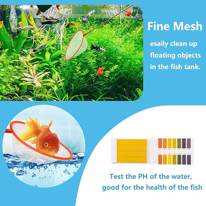 Fish Tank Cleaning Tools, 6 pcs Aquarium Cleaning Tools, Feeder Tools Kit, Aquarium Plants Cleaner, Algae Scraper for Glass Aquariums