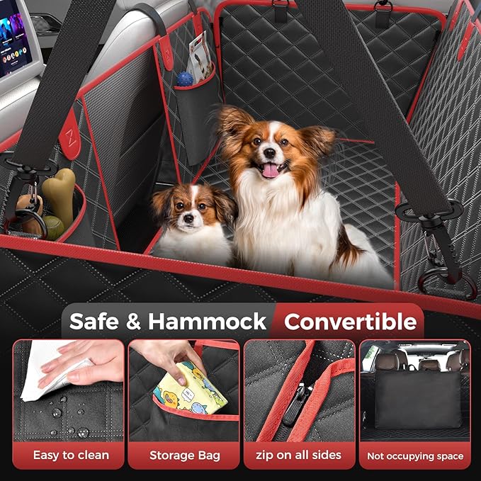 Dog Car Seat Cover +40% Space, 400 lbs
