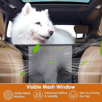 Dog Car Seat Cover for Back Seat with Strong Hard Bottom