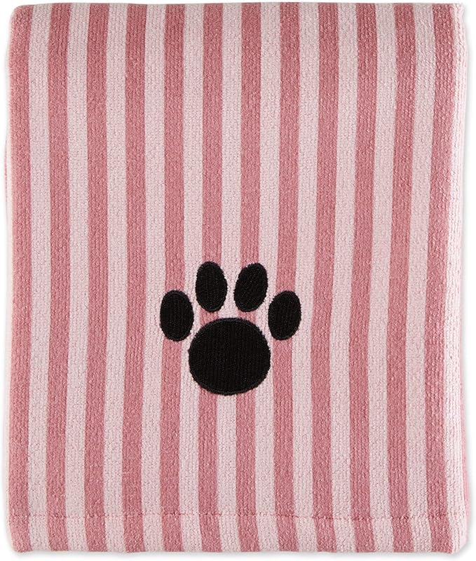 Bone Dry Pet Grooming Towel Collection Absorbent Microfiber X-Large 41x23.5", Striped