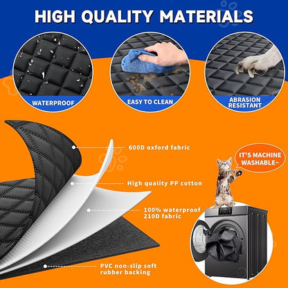 MDQ Dog Car Seat Cover for Pets 100% Waterproof Dog Car Hammock 600D Heavy