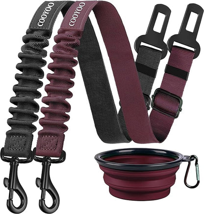 COOYOO Dog Seat Belt 3 Piece