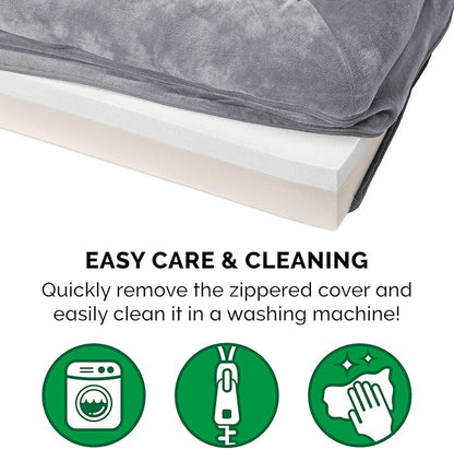 Furhaven Memory Foam Dog Bed for Large Dogs w/ Removable Bolsters & Washable Cover 95 lbs