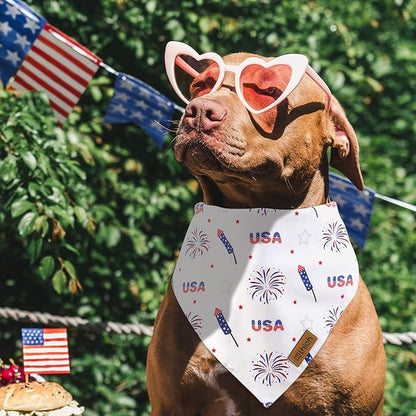 4th of July Dog Bandanas 2 Pack