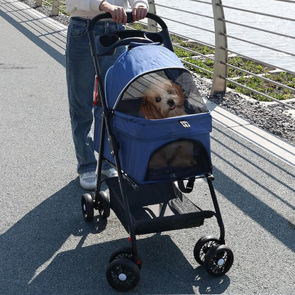 Pet Stroller for Cats/Dogs 4 Wheels 30lbs Small