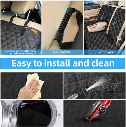 Dog Back Seat Cover Protector for SUV Trucks Cars Protector(Black3)