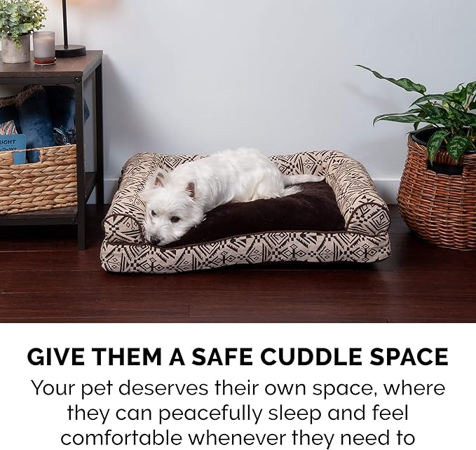 Furhaven Pillow Dog Bed for Large Dogs w/ Removable Bolsters & Washable Cover