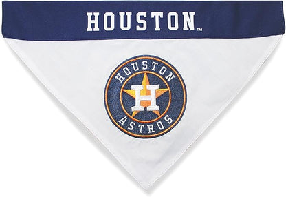 Pets First MLB Houston Astros Reversible Bandana Size XX-Large for Dogs & Cats. 2 Sided Sports Bandana