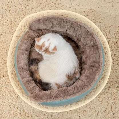 Jiupety Cute Cat Beds for Indoor Cats 20in Pet 12lbs, Washable