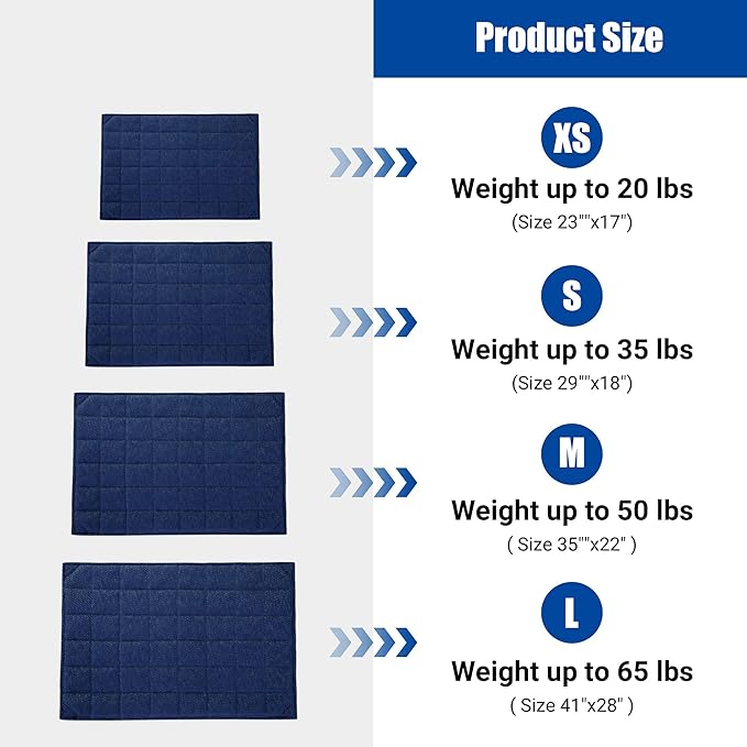 HOMBYS Chew Proof Dog Crate Bed Mat 17"x23" Indestructible