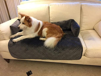 Brilliant Sunshine Premium Grey Silky Velvet Pet Sofa Bed