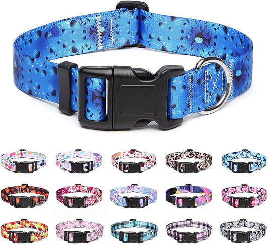 Adjustable Dog Collar with Patterns