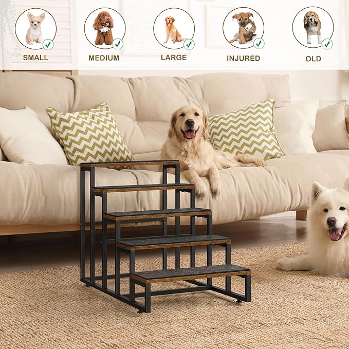 Pet Stairs for Bed Small Dogs 5 Steps