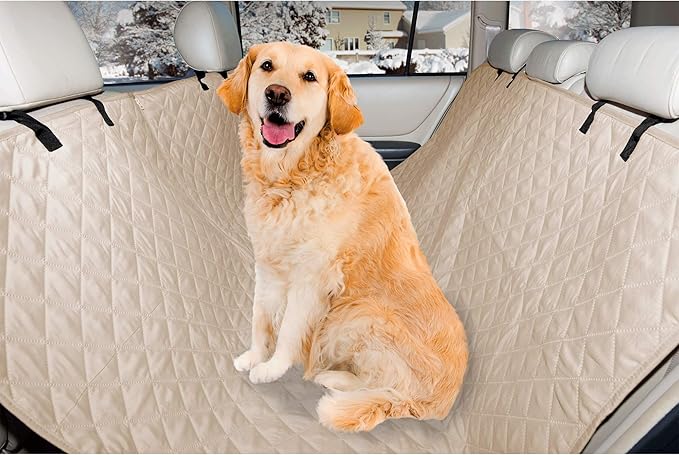 Furhaven Universal Water-Resistant Quilted Hammock-Style Backseat or Cargo Area Protector