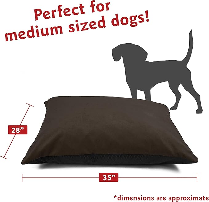 Majestic Pet Rectangle Medium Dog Bed Washable – Non Slip Comfy Pet Bed – Dog Crate Bed Super Value Pillow Dog Bed – Dog Kennel Bed for Sleeping 35 x 28 Inch