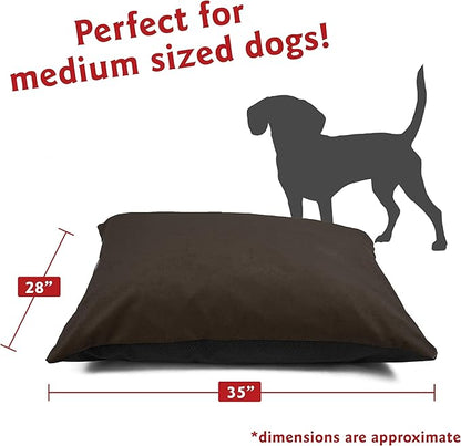 Majestic Pet Rectangle Medium Dog Bed Washable – Non Slip Comfy Pet Bed – Dog Crate Bed Super Value Pillow Dog Bed – Dog Kennel Bed for Sleeping 35 x 28 Inch