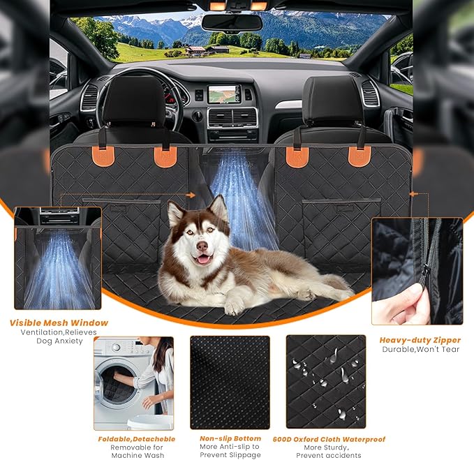 Back Seat Extender for Dogs-Large Space 3 Pcs