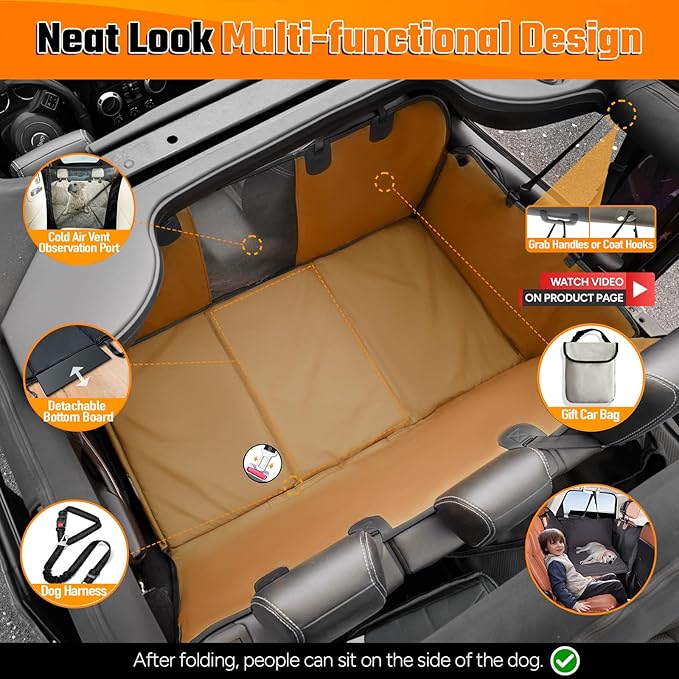 Next-Gen Back Seat Extender for Dogs 500lbs,Travel Dog