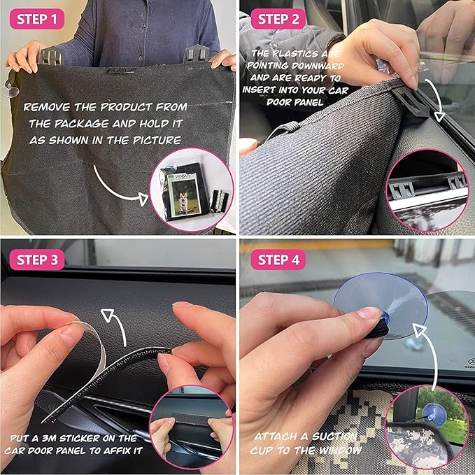 2PCS Car Door Protector for Dogs Pet Car Door Cover-Waterproof Scratchproof Nonslip Durable Car Door Protector (2 Packs