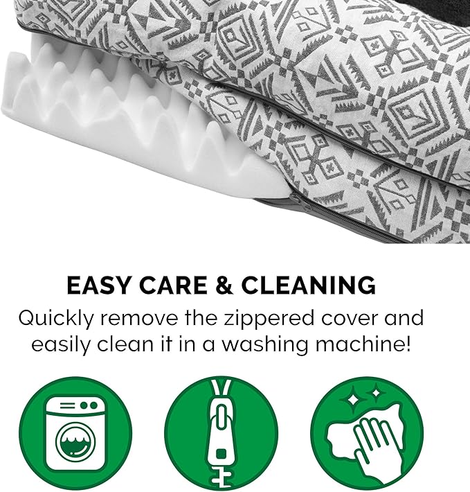 Furhaven Orthopedic Dog Bed for Medium/Small Dogs w/ Removable Bolsters & Washable Cover 35 lbs