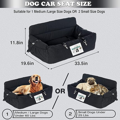 Dog Car Seat 25lbs or 1 Large 60lbs, with