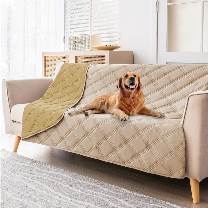 SUNNYTEX Waterproof & Reversible Dog Bed Cover Sofa, Couch Cover Furniture Protector for Pets（52 * 82"