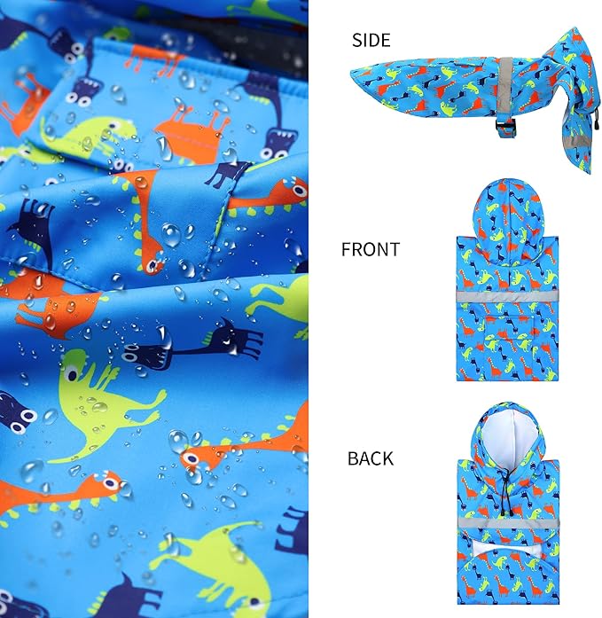 NACOCO Large Dog Raincoat Adjustable