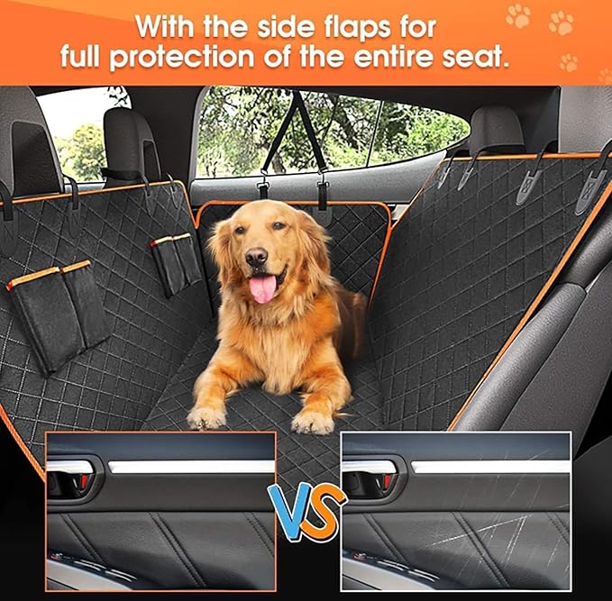 Dog Car Seat Cover for Back Seat 4 Bags