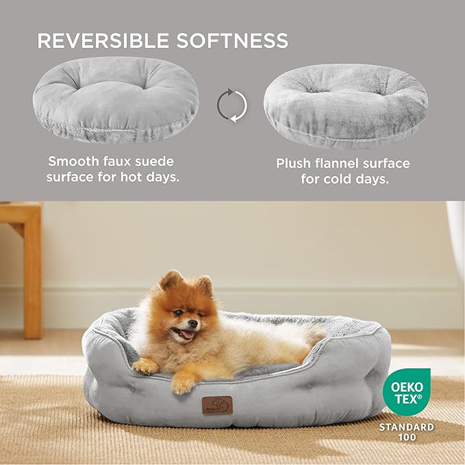 Bedsure Dog Beds for Small Dogs 25 Inches,
