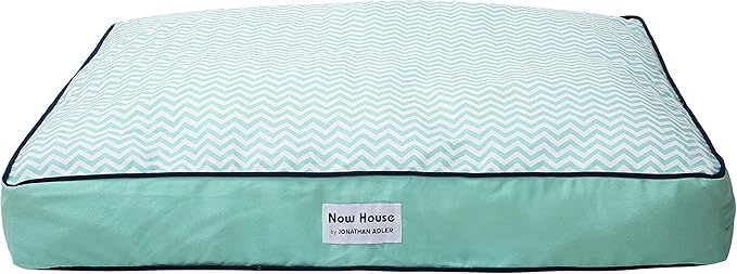 Now House for Pets by Jonathan Adler Teal Chevron Cushion Dog Bed (FF15504)