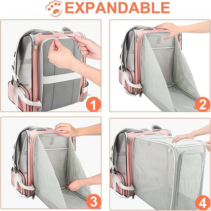 Texsens Innovative Traveler Bubble Backpack Pet Carriers with Upgraded Breathable & Expandable Tent for Cats and Dogs