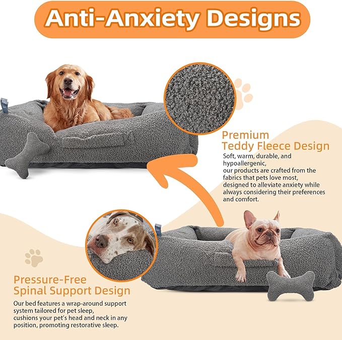 Sytopia Calming Dog Bed for Medium Dogs 46'' XL