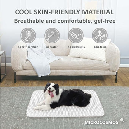 MICROCOSMOS Pet Cooling Mat & Sleeping Pad- Breathable Bubble Surface