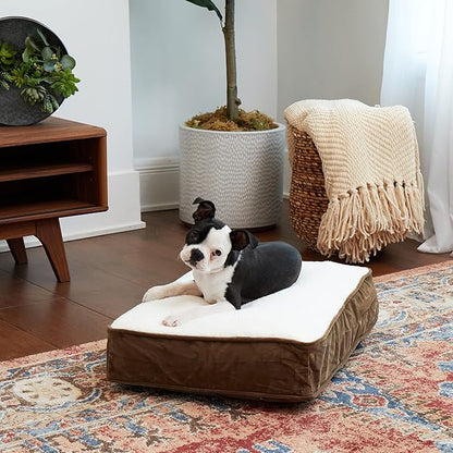 Buster Deluxe Reversible Pillow Style Sherpa Dog Bed (24 x 18 in.)