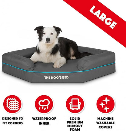 The Dog’s Bed Orthopedic Memory Foam Waterproof Corner Dog Bed