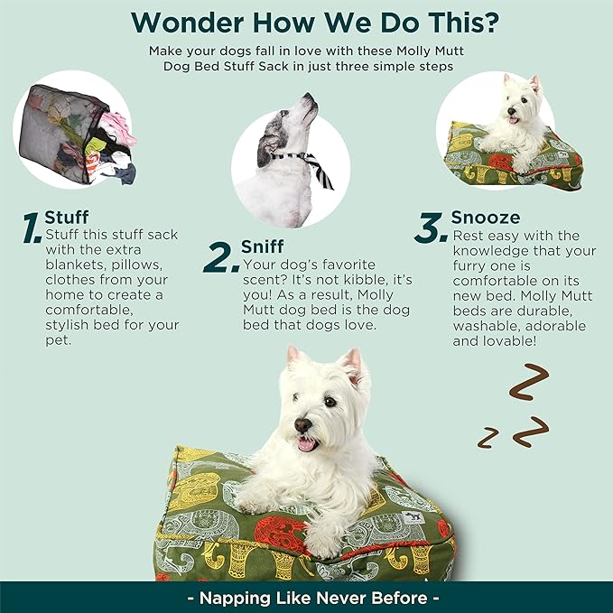 molly mutt Dog Bed Stuff Sack 45.0"L x 36.0"W x 5.0"Th