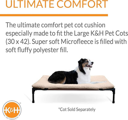 K&H Pet Products Original Dog Cot Microfleece Pad for Outdoor Raised Dog Bed 42.0"L x 30.0"W x 2.0"Th