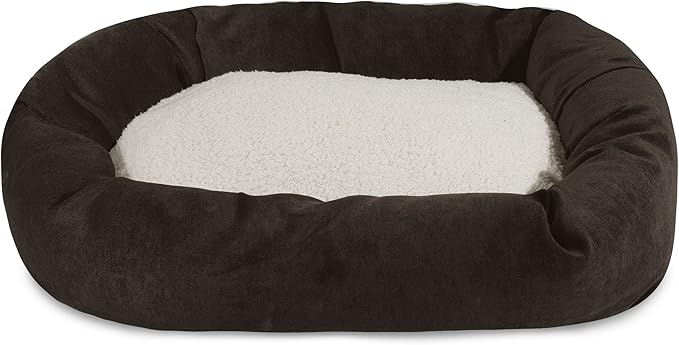 32 inch Storm Villa Collection Sherpa Bagel Dog Bed