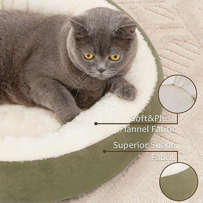 Love's cabin Round Donut Cat and Dog Cushion Bed 20in Pet