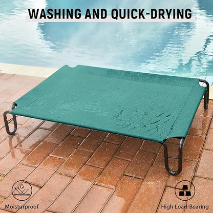 pettycare Elevated Outdoor Dog Bed 35 lbs,Green