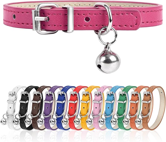 XXS Dog Collar for Teacup Adjustable Teacup Dog Collar for Small Medium Large Dogs 3/8 inch Width (HotPink