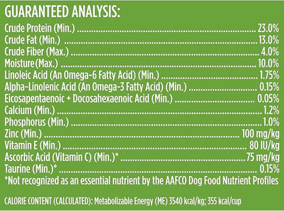 Premium Natural Dry Dog Food with Added Vitamins, Minerals & Taurine, Real Chicken & Veggies Recipe, 6 Pounds (Packaging May Vary)