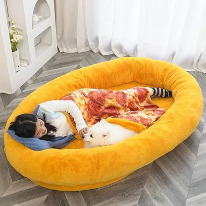 Giant Dog Bed for Human with Matching Blanket 71*51 XXXXXXL