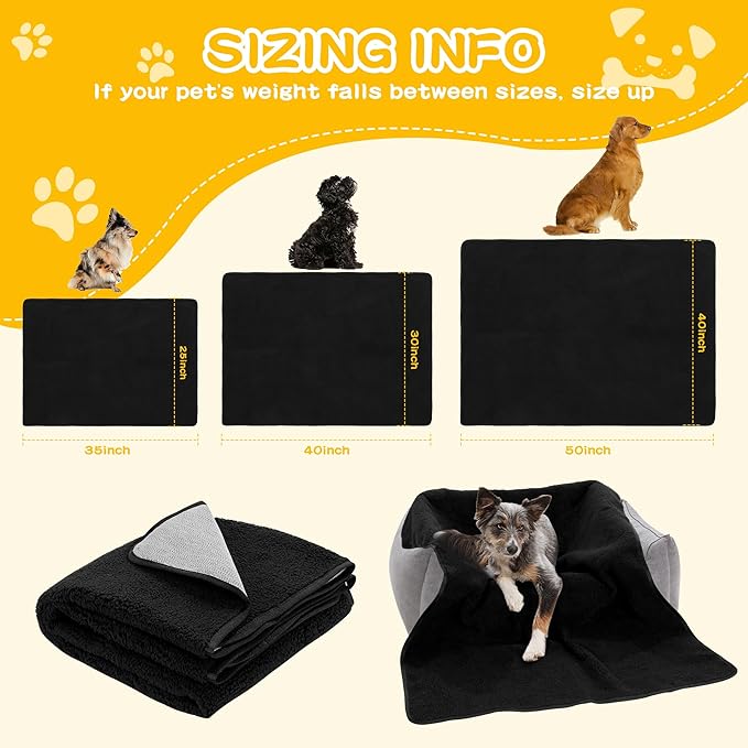 BALAPET Chewproof Dog Blanket for Medium & Large Dogs Chewers(30 * 40IN)