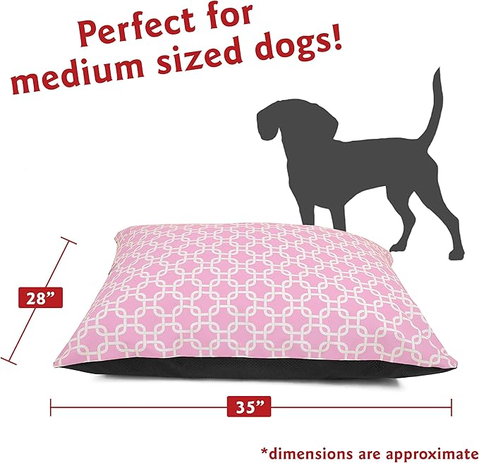 Majestic Pet Rectangle Medium Dog Bed Washable – Non Slip Comfy Pet Bed – Dog Crate Bed Super Value Pillow Dog Bed – Dog Kennel Bed for Sleeping 35 x 28 Inch