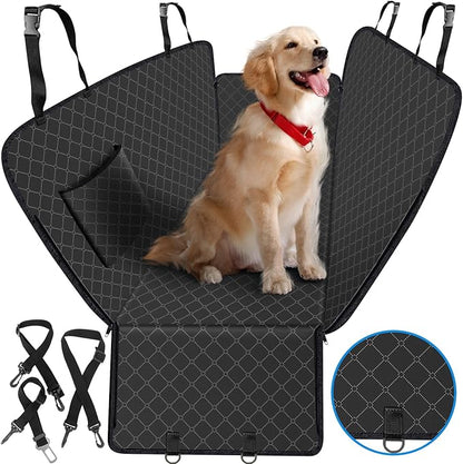 Dog Car Seat Cover for Back Seat Dog Seat Cover with Storage Pocket Dog Hammock Protects Against Dirt Dog Seat Covers for Cars Scratch Prevention Fits for SUVs and Trucks 54"x 58"