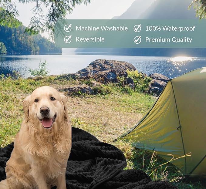 Premium Soft Dog/Cat Waterproof Blanket – Soft Sherpa Fleece 25x30)