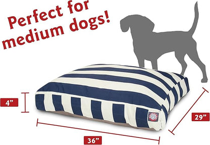 Majestic Pet Rectangle Medium Dog Bed Washable – Non Slip Comfy Pet Bed – Dog Crate Bed with Removable Washable Cover – Dog Kennel Bed for Sleeping 36x29x4 Inch